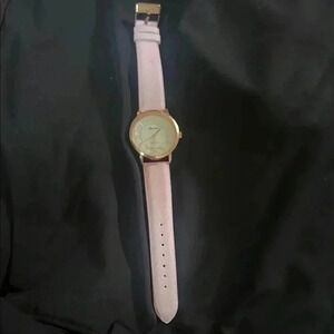 Geneva Platimum Rose Gold Watch with Pink Strap
